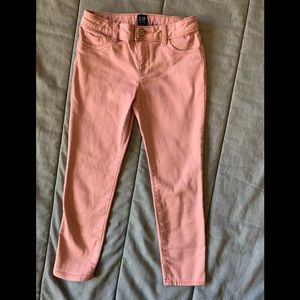 Denim ankle jeggings.